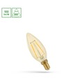E14 5W LED-Kerzenlampe - C35, filament, bernsteinfarbenes Glas, extra warm