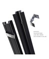 1m 3-Phasen Stromschiene - Schwarz, 100cm, IP20, für Schienenstrahler