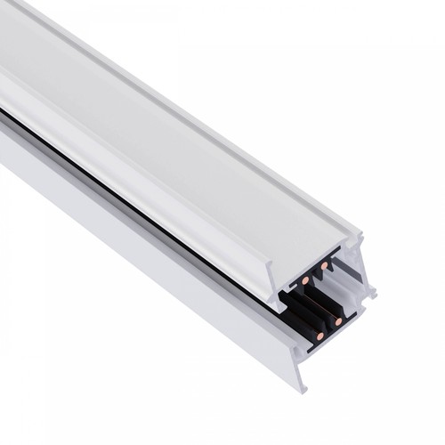 100cm 3-Phasen Einbauschiene - Weiß, SPS 2, Aluminium, IP20, für 230V Schienensystem