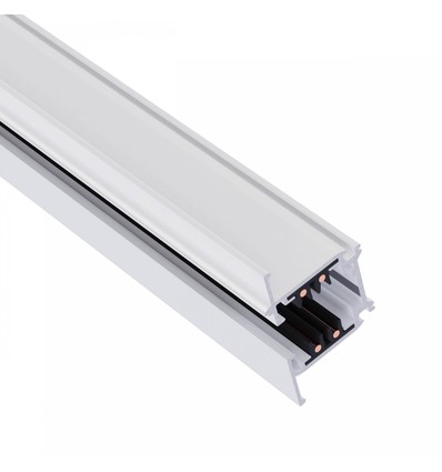 100cm 3-Phasen Einbauschiene - Weiß, SPS 2, Aluminium, IP20, für 230V Schienensystem