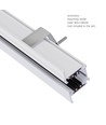 100cm 3-Phasen Einbauschiene - Weiß, SPS 2, Aluminium, IP20, für 230V Schienensystem