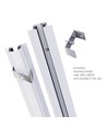 100cm 3-Phasen Einbauschiene - Weiß, SPS 2, Aluminium, IP20, für 230V Schienensystem