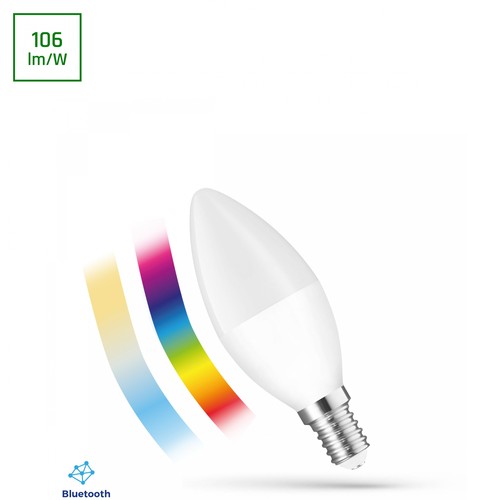 E14 4,9W Smart LED Kerzenlampe - RGBW+CCT, Bluetooth