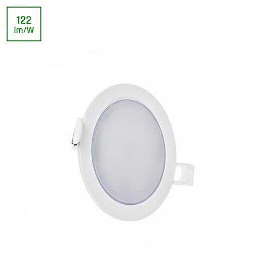 6W Algine 2-in-1 Einbau/Aufbau Panel - 125lm/W, Ø11,5cm, 3000K, weißer Rand, rund