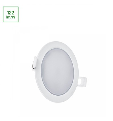 6W Algine 2-in-1 Einbau/Aufbau Panel - 125lm/W, Ø11,5cm, 3000K, weißer Rand, rund