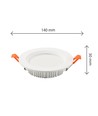 12W Ø14cm DURE 3 MAX Einbaupanel - 133lm/W, IP44 Feuchtraum, weiß, Ausschnitt: Ø11cm, 5 Jahre Garantie
