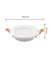 18W Ø19cm DURE 3 MAX Einbaupanel - 122lm/W, IP44, 6000K, 5 Jahre Garantie