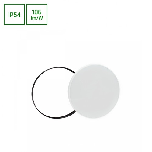 32W LED Deckenleuchte mit Sensor - Ø38cm, 3000K, 3380lm, weißer Rand, integrierter Bewegungsmelder