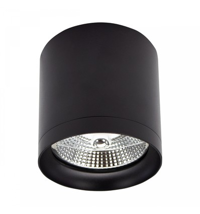 Deckenleuchte für AR111 GU10 - Schwarz, Ø11,8cm, 11cm hoch, Aluminium, ohne Leuchtmittel