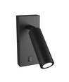 Mini GU10 Slim Wandleuchte - Mit Schalter, Ø3,8x9,5 cm, schwarz, rund, ohne Leuchtmittel