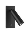 Mini GU10 Slim Wandleuchte - Mit Schalter, Ø3,8x9,5 cm, schwarz, rund, ohne Leuchtmittel