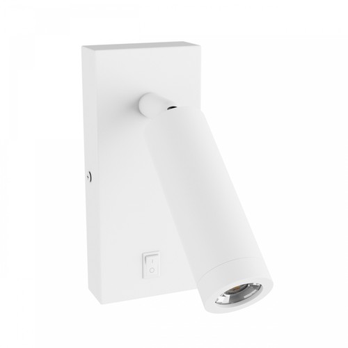 Mini GU10 Slim Wandleuchte - Mit Schalter, Ø3,8x9,5 cm, weiß, rund, ohne Leuchtmittel