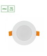 5W Ø9,5cm Einbaustrahler - IP54 spritzwassergeschützt, Lochausschnitt: Ø7,2 cm, Maße: Ø9,5 cm, 3,1 cm hoch, rund, weißer Rand