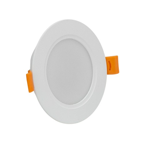 5W Ø9,5cm Einbaustrahler - IP54 spritzwassergeschützt, Lochausschnitt: Ø7,2 cm, Maße: Ø9,5 cm, 3,1 cm hoch, rund, weißer Rand