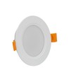 5W Ø9,5cm Einbaustrahler - IP54 spritzwassergeschützt, Lochausschnitt: Ø7,2 cm, Maße: Ø9,5 cm, 3,1 cm hoch, rund, weißer Rand