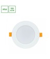 8W Ø11,8cm Einbaustrahler - IP54 spritzwassergeschützt, Lochausschnitt: Ø9,2 cm, Maße: Ø11,8 cm, 3,1 cm hoch, rund, weißer Rand