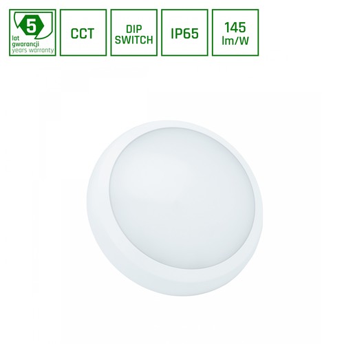 30W NYMPHEA CITY PRO 2 LED Deckenleuchte - 147lm/W, IP65, IK08, Ø32cm, CCT, 5 Jahre Garantie