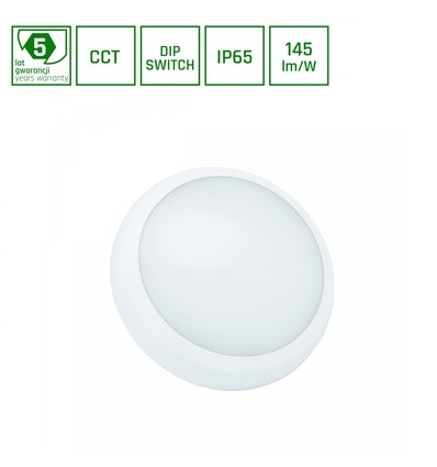 30W NYMPHEA CITY PRO 2 LED Deckenleuchte - 147lm/W, IP65, IK08, Ø32cm, CCT, 5 Jahre Garantie
