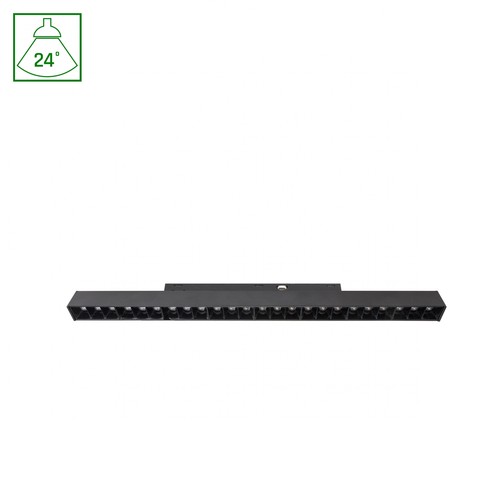 18W SHIFT Basic - Raster m. Linear-Leuchte 33cm - 3000K, Schwarz