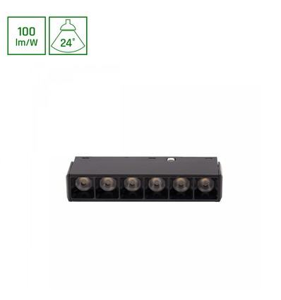 6W SHIFT Basic Grid XS Lineare Leuchte - 11cm, 3000K, Schwarz