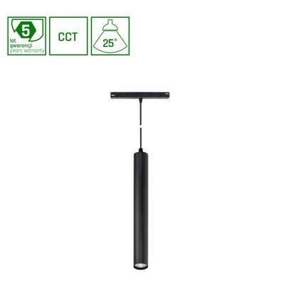 12W dimmbar SHIFT Smart Hangit Pendelleuchte für Schienensystem - CCT, Schwarz, Zigbee