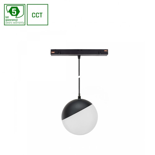 5W dimmbar SHIFT Smart-Globe P Pendelkugel für Schienensystem ø100 - 165°, CCT, Schwarz, 81.5cm Kabel, Zigbee