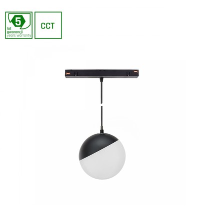 5W dimmbar SHIFT Smart-Globe P Pendelkugel für Schienensystem ø100 - 165°, CCT, Schwarz, 81.5cm Kabel, Zigbee