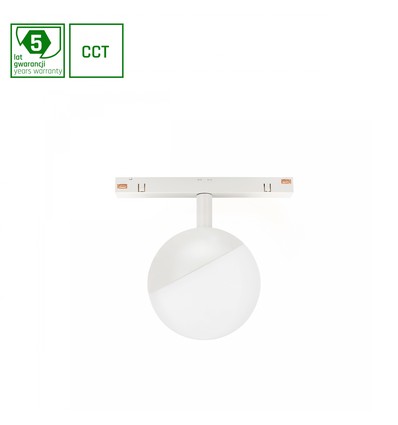 5W dimmbar SHIFT Smart-Schienenstrahler Ø100x130mm - 165°, CCT, Weiß, Zigbee