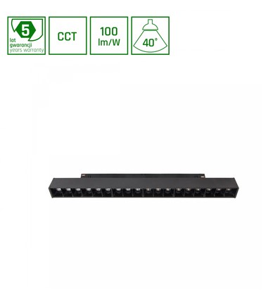 17W Dimmbar SHIFT Smart-Grid M Schienenstrahler 30,3cm - 35°, CCT, Schwarz, Zigbee