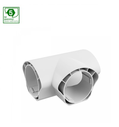 Limea Vario T-Verbinder für wasserdichte Leuchten - Weiß, 5 Jahre Garantie, 120x60x70 mm