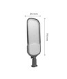 200W Dämmerungs-LED-Straßenleuchte - Dämmerungssensor, Ø60 mm, grau, IP65, IK09, 230V
