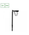 1W Solara Brilo Solar LED Lampe, 3-in-1 - 3.7V, 100lm, CCT, Tischleuchte, Wandleuchte und Erdspieß, IP44, schwarz