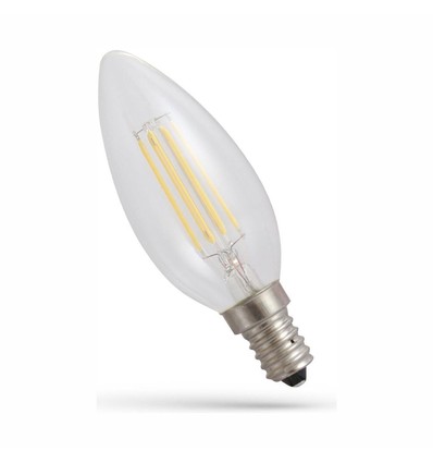 E14 5,5W LED Kerzenlampe - Filament, Klarglas, 700lm, 2700K, C35