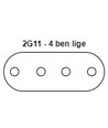 Outlet: 54cm / 25W 2G11-SMART54 HF LED-Röhre, 2G11 - Direktmontage