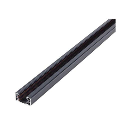 LEDlife 1 Meter Schiene für Schienenstrahler - Schwarz, 1-phasig, 1F3W, komplett mit Anschluss und Endkappe
