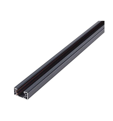 LEDlife 1 Meter Schiene für Schienenstrahler - Schwarz, 1-phasig, 1F3W, komplett mit Anschluss und Endkappe