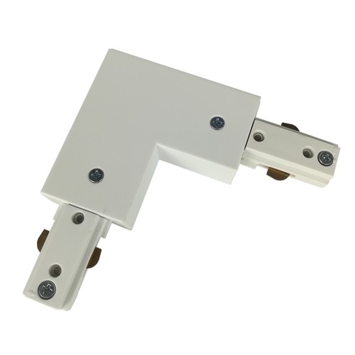 1-Phasen L-Verbinder für Schienenspots - Weiß, 1F3W