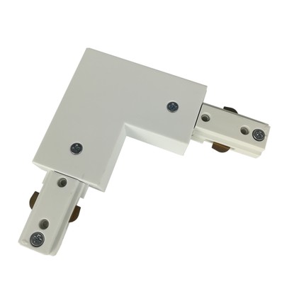 1-Phasen L-Verbinder für Schienenspots - Weiß, 1F3W