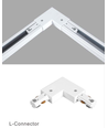 1-Phasen L-Verbinder für Schienenspots - Weiß, 1F3W
