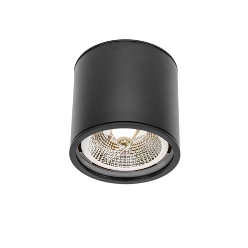 Deckenleuchte AR111, GU10 - IP65, schwarz, Aluminium, Aufbau, ohne Leuchtmittel