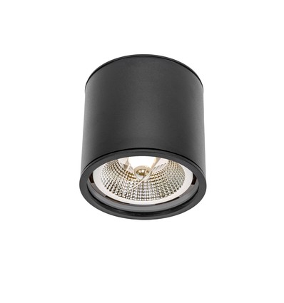 Deckenleuchte AR111, GU10 - IP65, schwarz, Aluminium, Aufbau, ohne Leuchtmittel