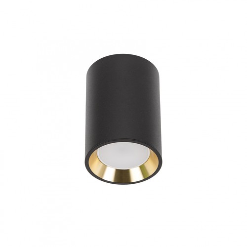 CHLOE mini P20 rund - ohne Lichtquelle, Gehäuse schwarz, Ring gold, Rand schwarz