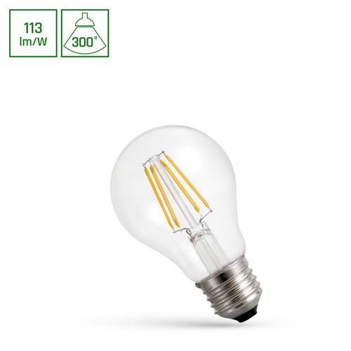 E27 4W LED A60 Filament - Warmweiß, Klar