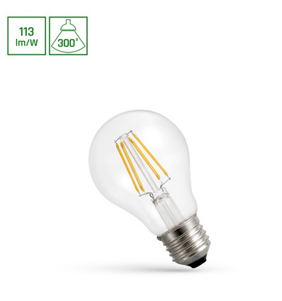E27 4W LED A60 Filament - Warmweiß, Klar