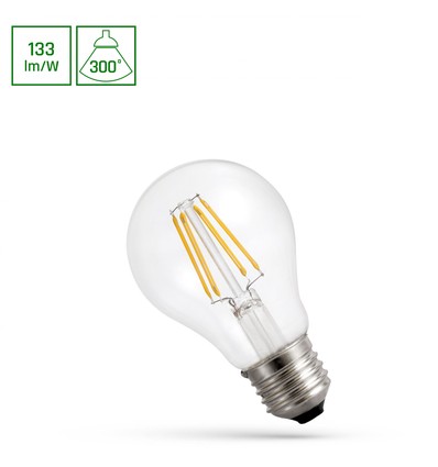 E27 7W LED Leuchtmittel - 930lm, 133lm/W, 4000K, Glas, A60