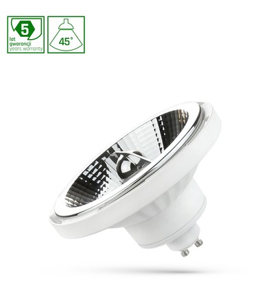 GU10 12W weißer LED-Spot - AR111, 45°