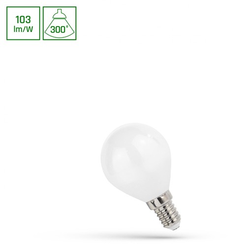 E14 4W LED Tropfenlampe - 100lm/W, P45, Kugelform