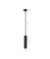 MADARA MINI II Pendelleuchte GU10 - Basis ohne Lichtquelle, 230V, IP20, Ø55x200mm, Schwarz