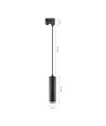 MADARA MINI RING GU10 PENDELLEUCHTE FÜR 3-PHASEN SCHIENE 230V IP25 FI55*200MM SCHWARZ