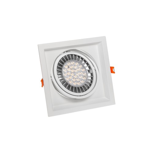 GU10 Maxi Uno Einbaustrahler für AR111 - Weiß, 186x186 mm, IP20, ohne Leuchtmittel